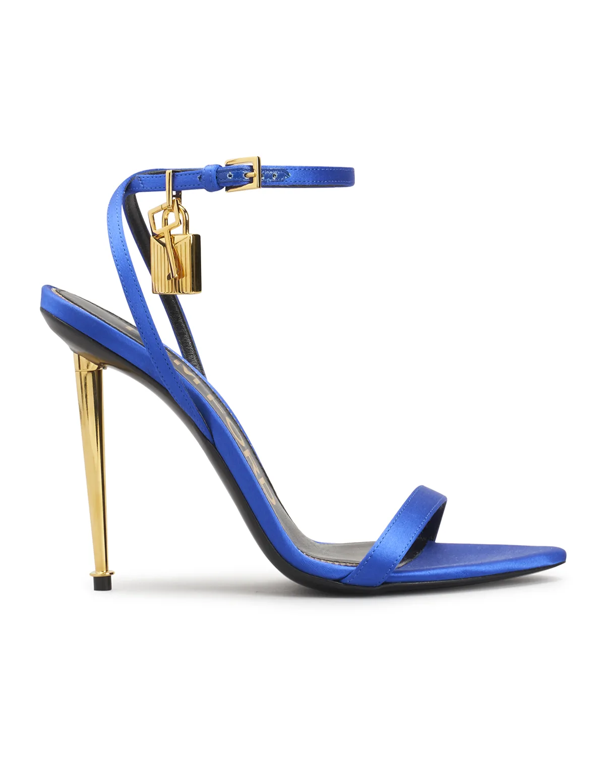 105mm Lock Satin Stiletto Sandals