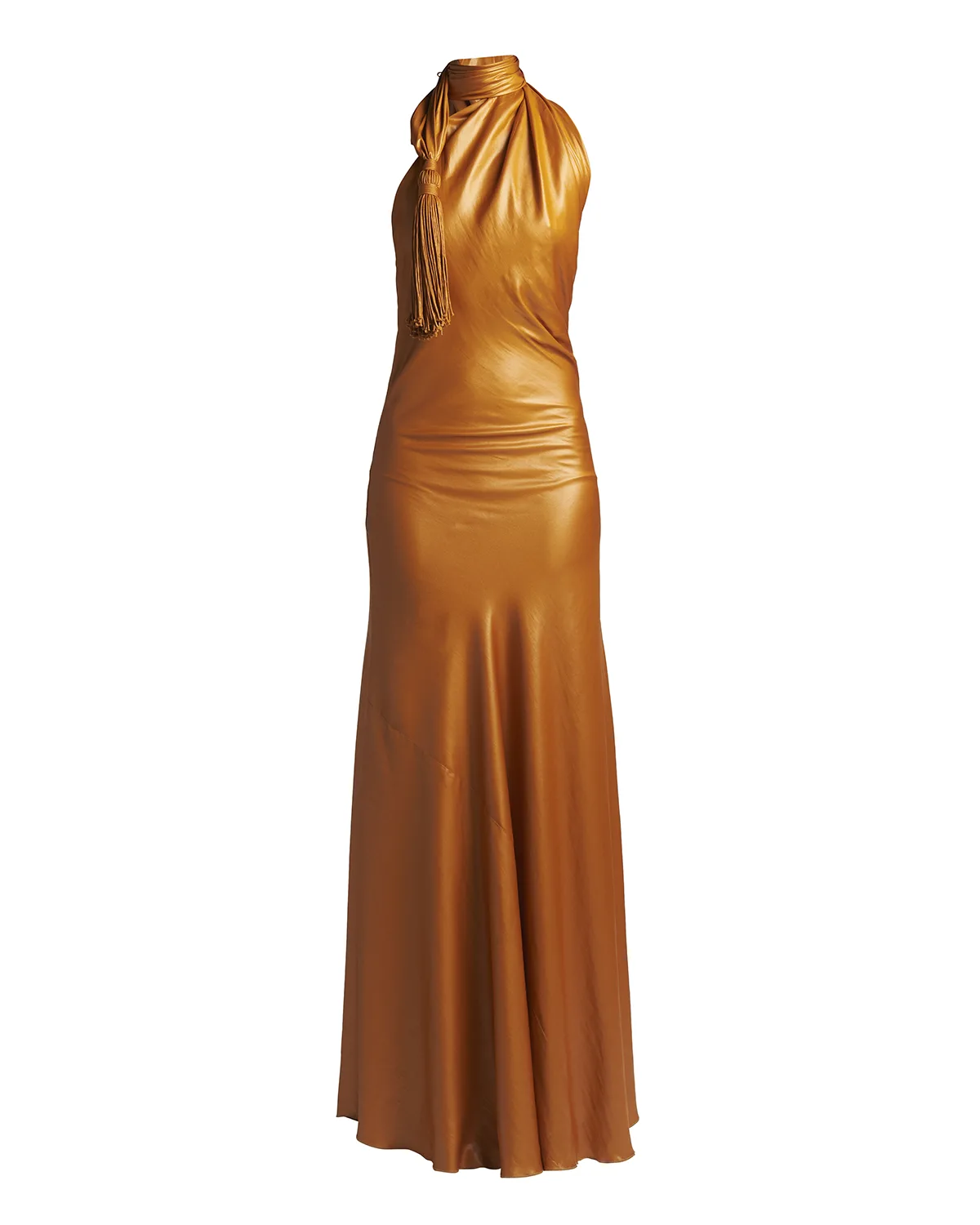 Cintzed Scarf-Halter Maxi Dress