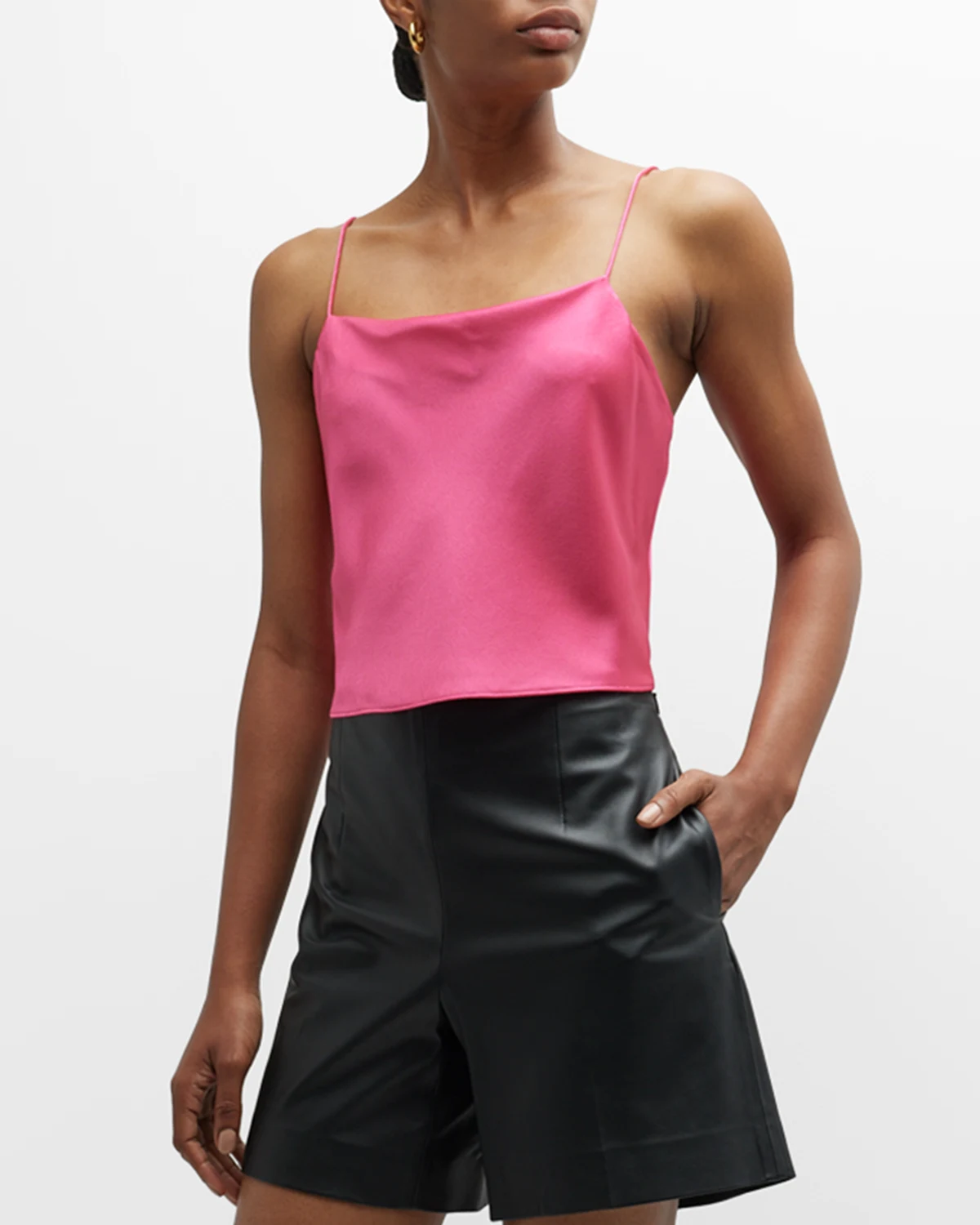 Harmon Cropped Draped Slip Tank 