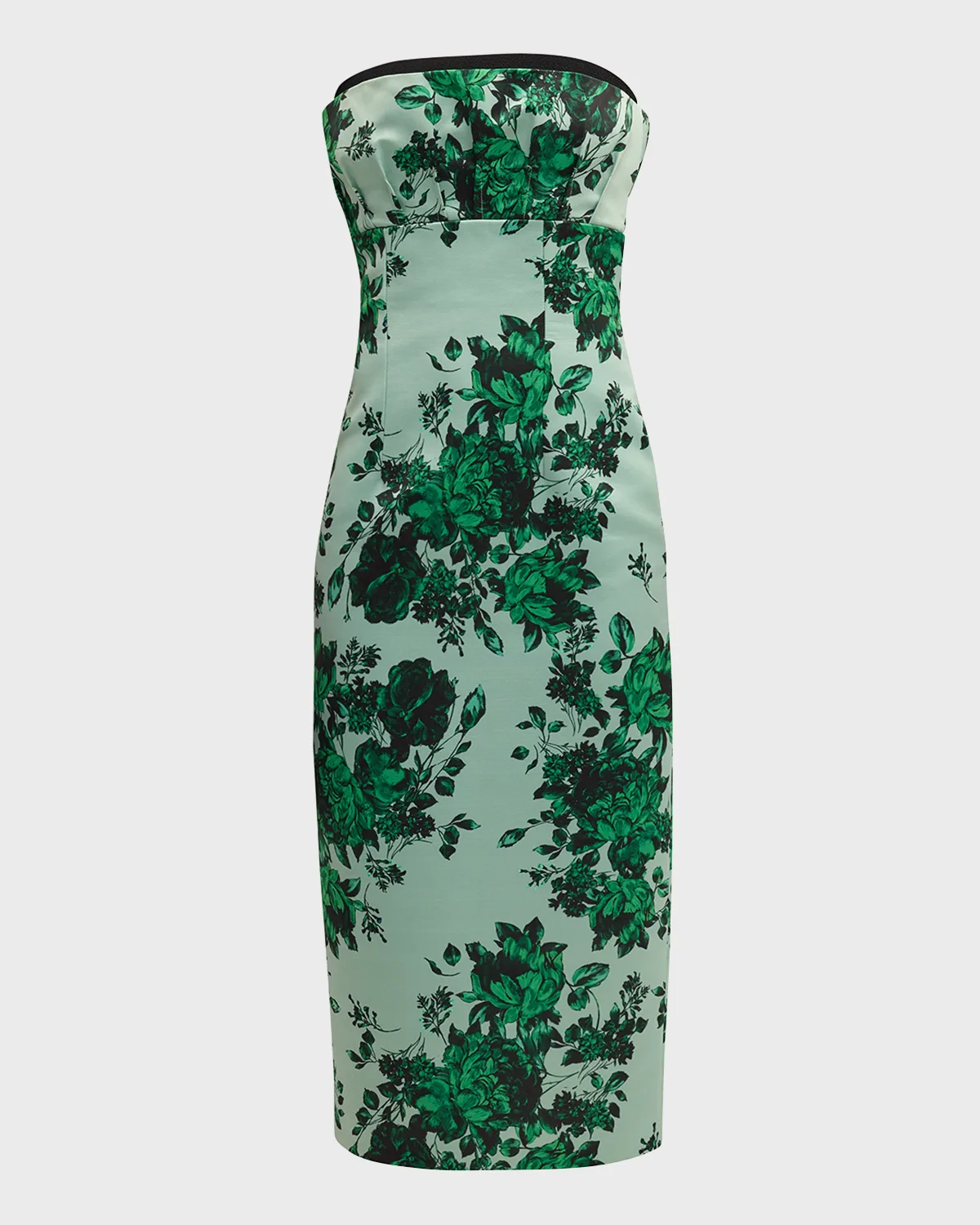 Adalina Strapless Floral Empire-Waist Sheath Midi Dress