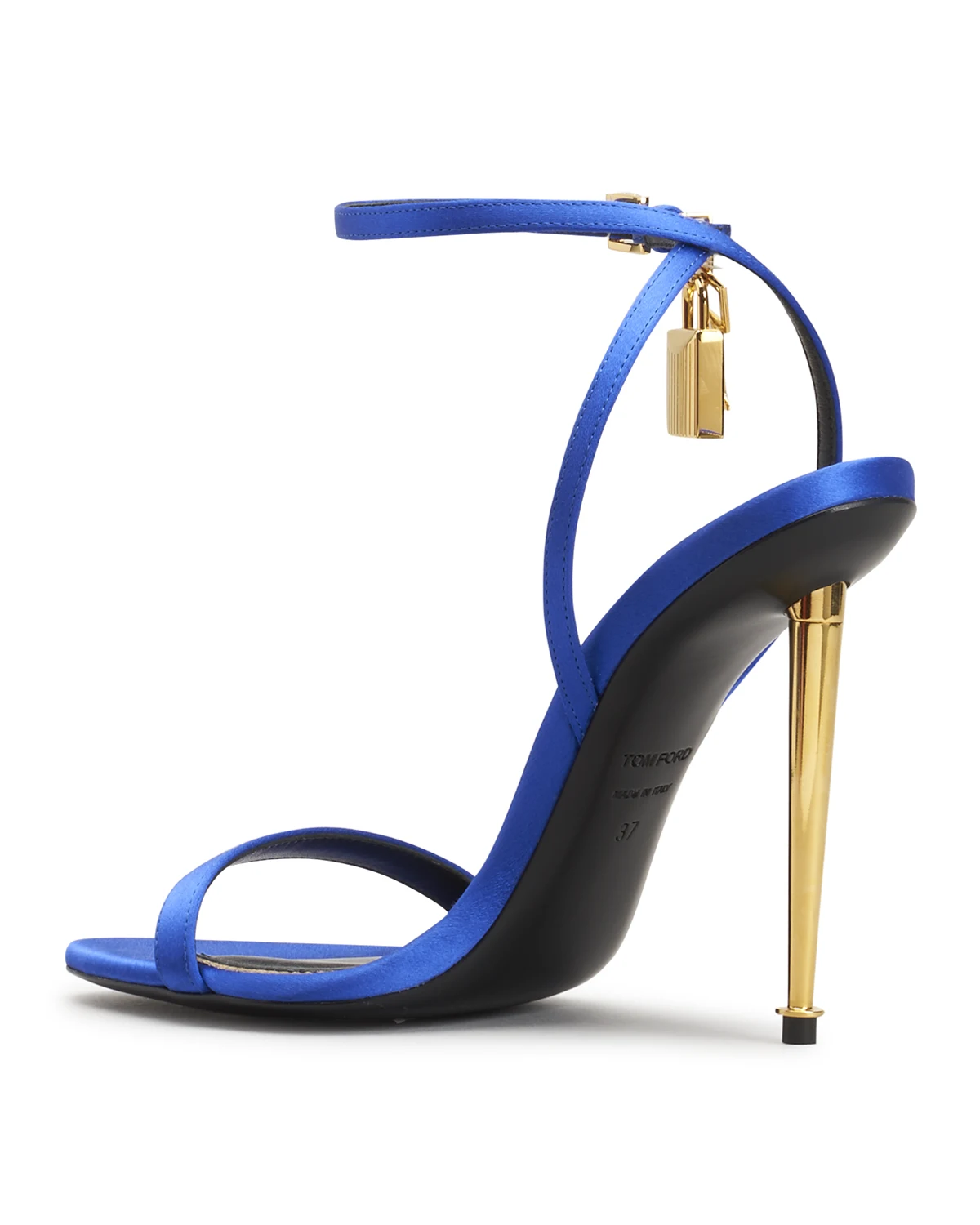 105mm Lock Satin Stiletto Sandals