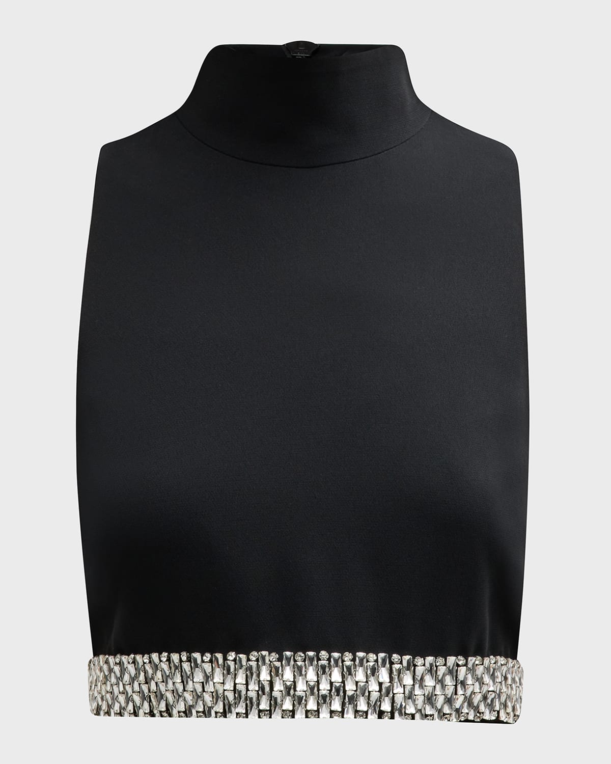 Collins Jeweled High-Neck Crop Top