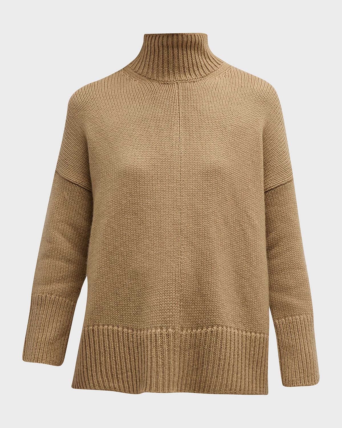 Trapeze Wool-Cashmere Turtleneck Sweater