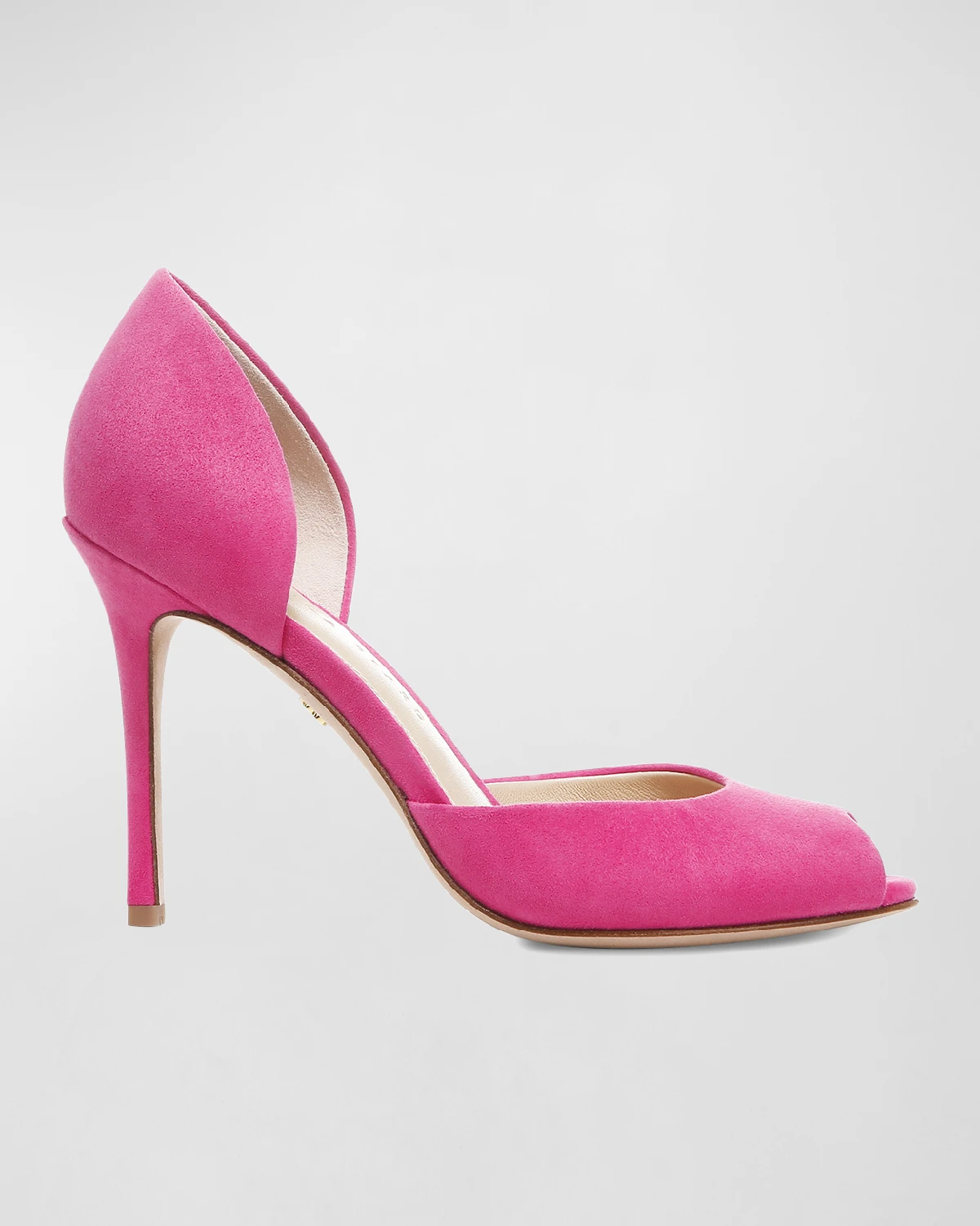 Gadot Suede Peep-Toe Pumps