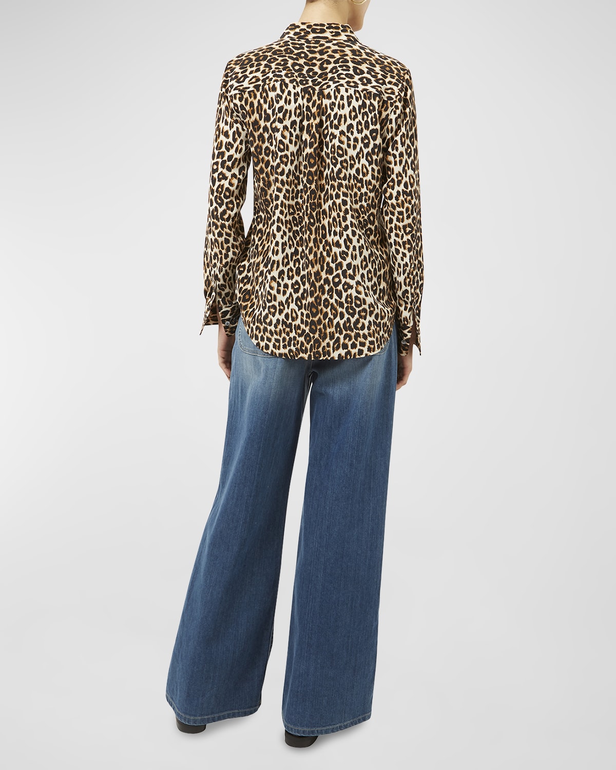 Slim Signature Leopard-Print Blouse