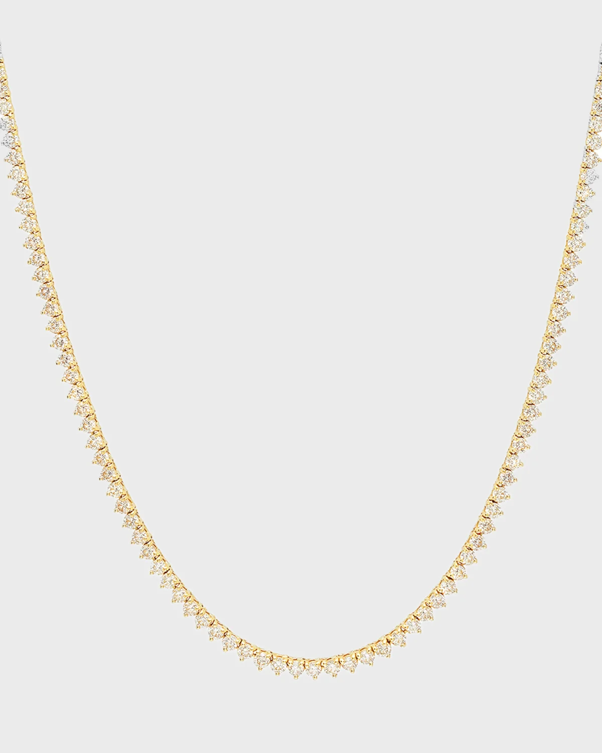 18k Gold White Diamond Tennis Necklace