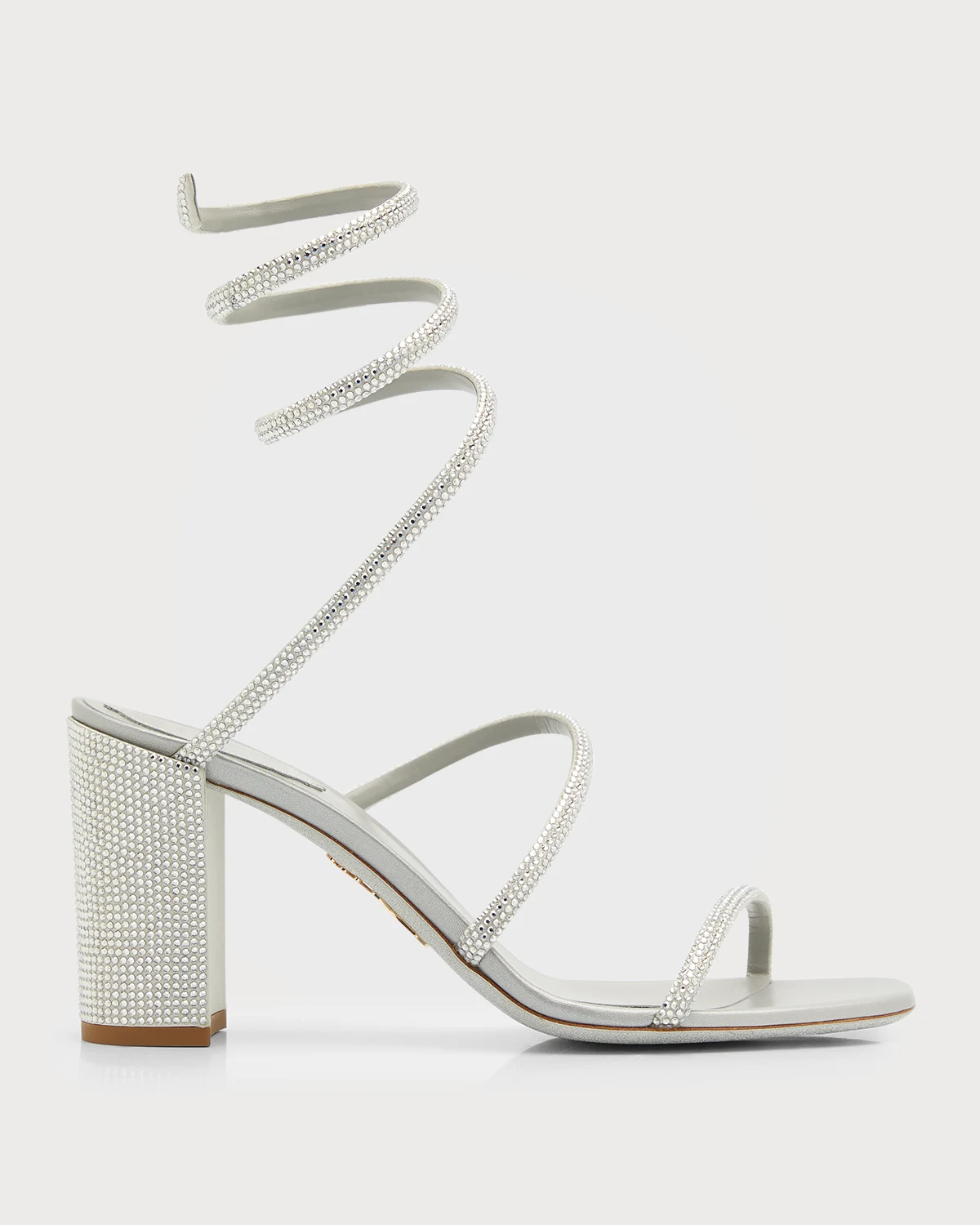 Crystal Snake-Wrap Cocktail Sandals