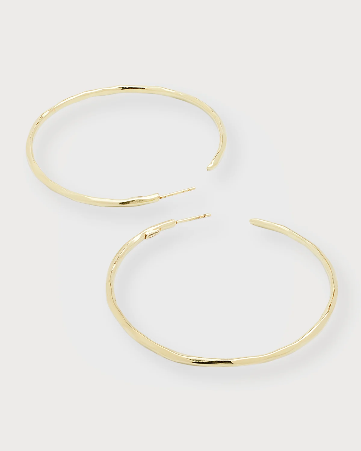 Large Squiggle Hoop Earrings in 18K Gold 