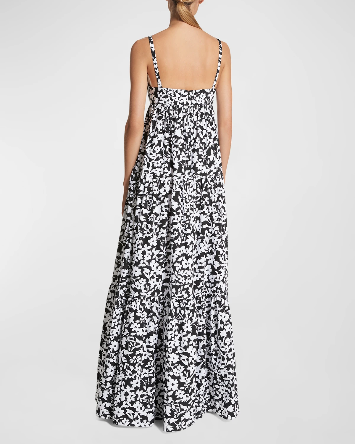 Floral Print Poplin Maxi Sundress