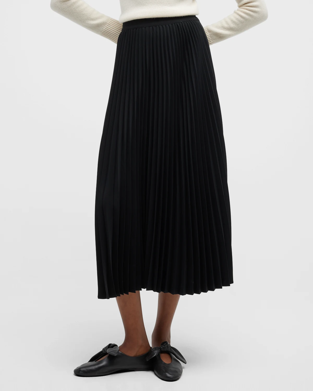 Pleated Midi Skirt