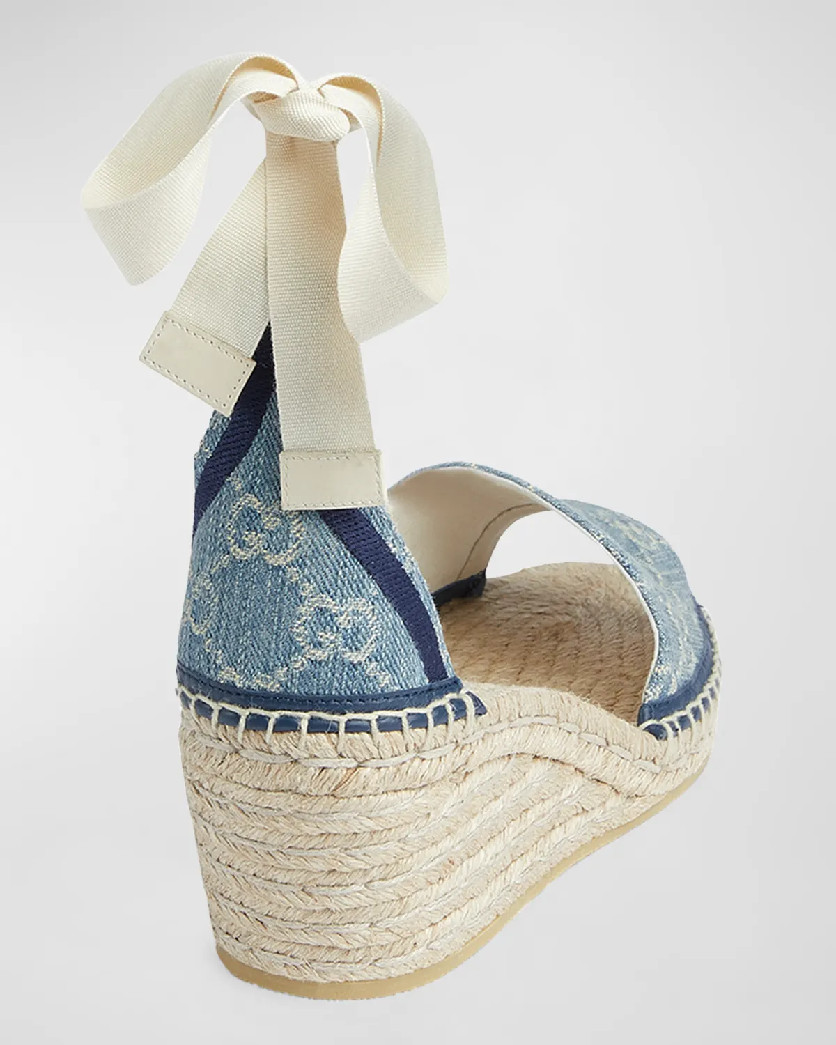 Pilar GG Denim Espadrille Sandals