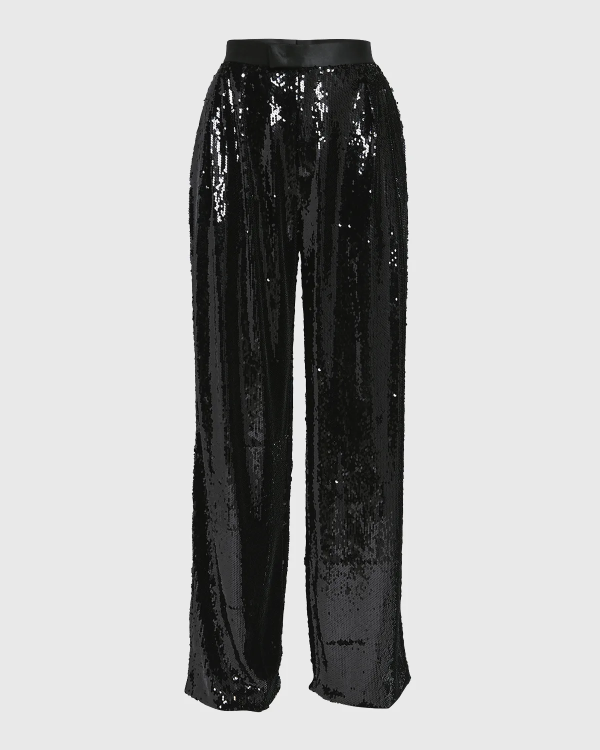 High-Rise Sequin Wide-Leg Trousers