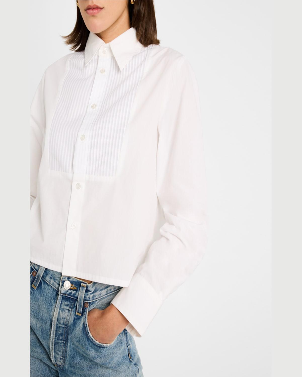 Fino Cropped Boxy Tuxedo Shirt