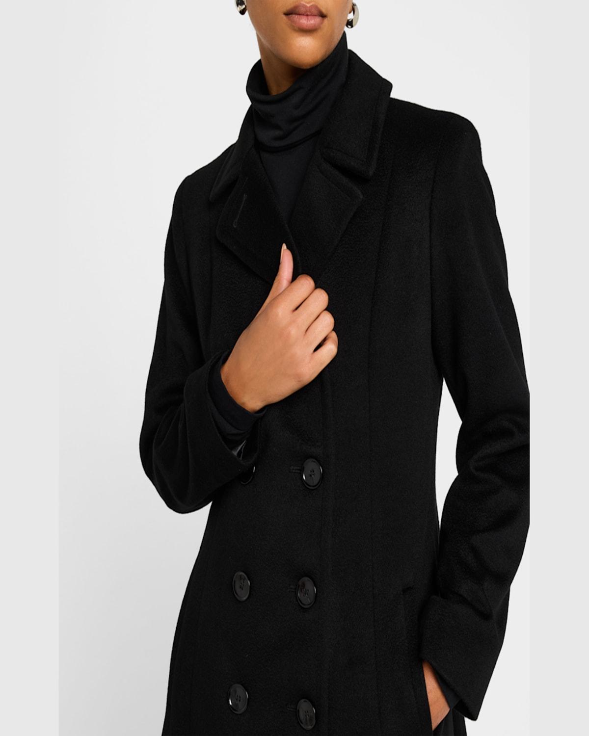 Double-Breasted Cashmere Peacoat