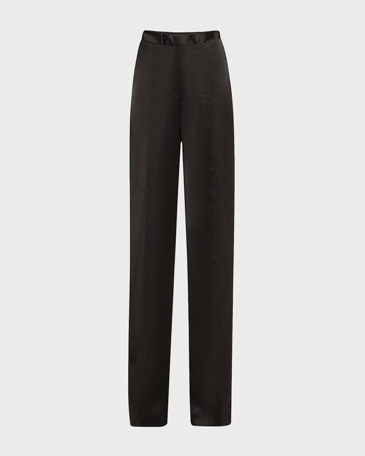 Mack Straight-Leg Satin Pants