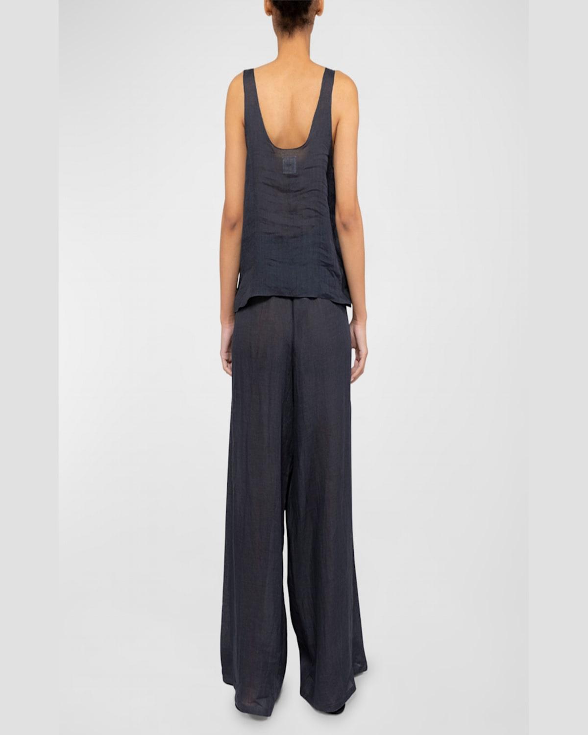 Niko Drawstring Wide-Leg Pants 