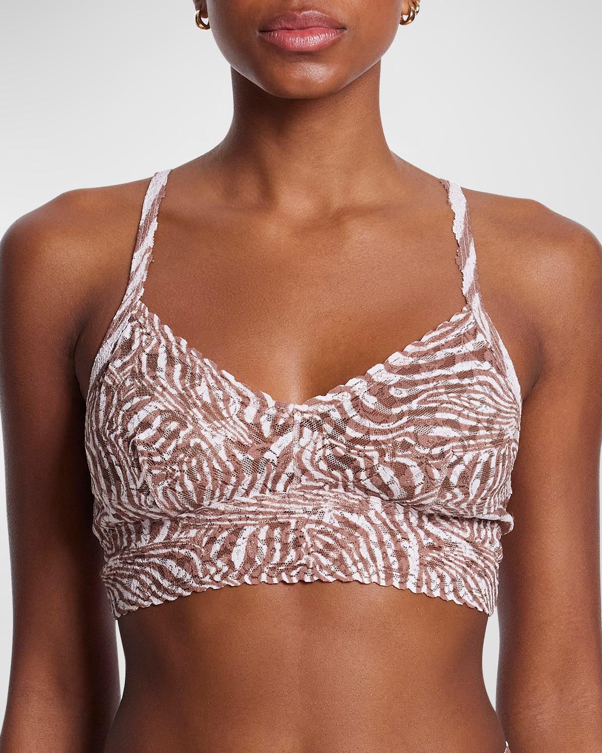 Zebra-Print Lace Retro Bralette