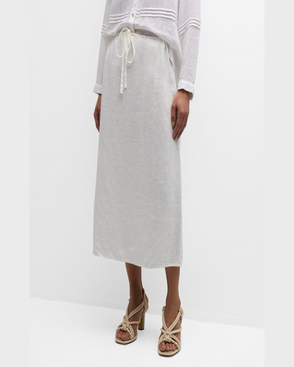 Monet Linen Midi Skirt 