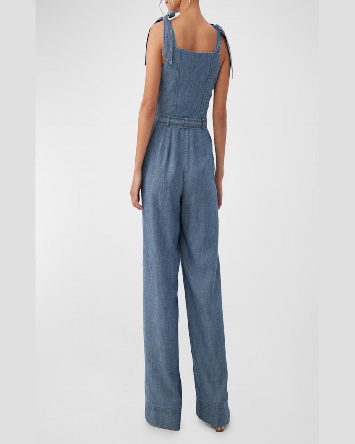 Pago Pago Wide-Leg Chambray Jumpsuit