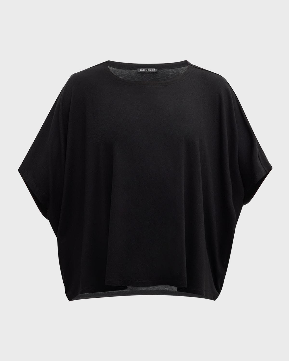 Boxy Dolman-Sleeve Jersey Top