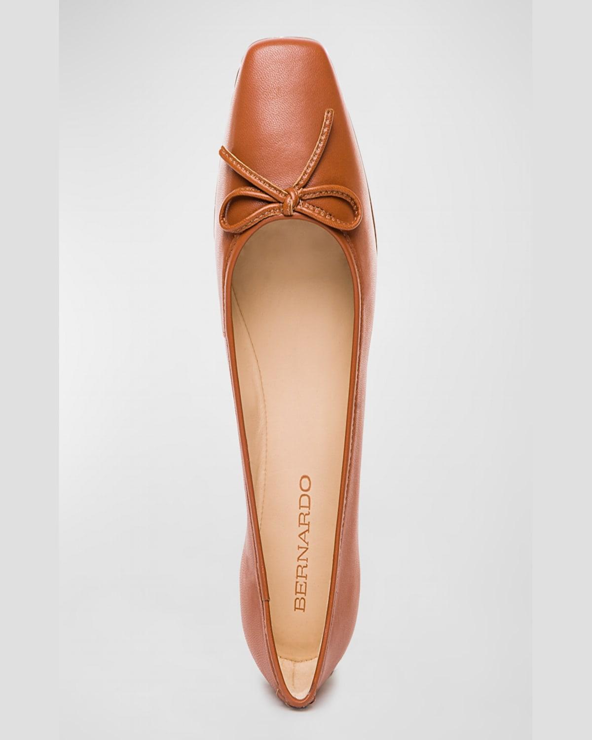 Gwynn Leather Bow Ballerina Flats