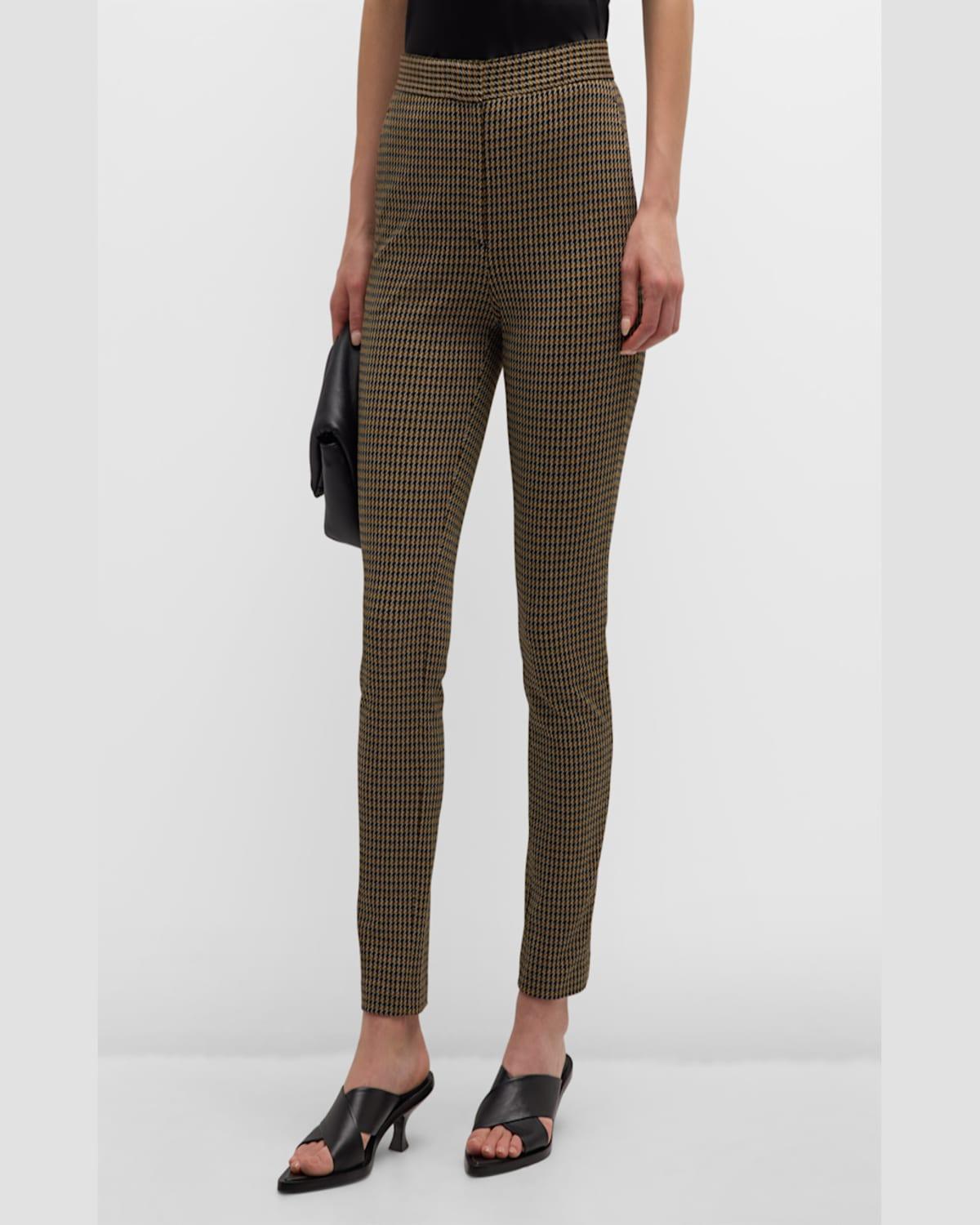 Houndstooth Cropped Skinny Pants