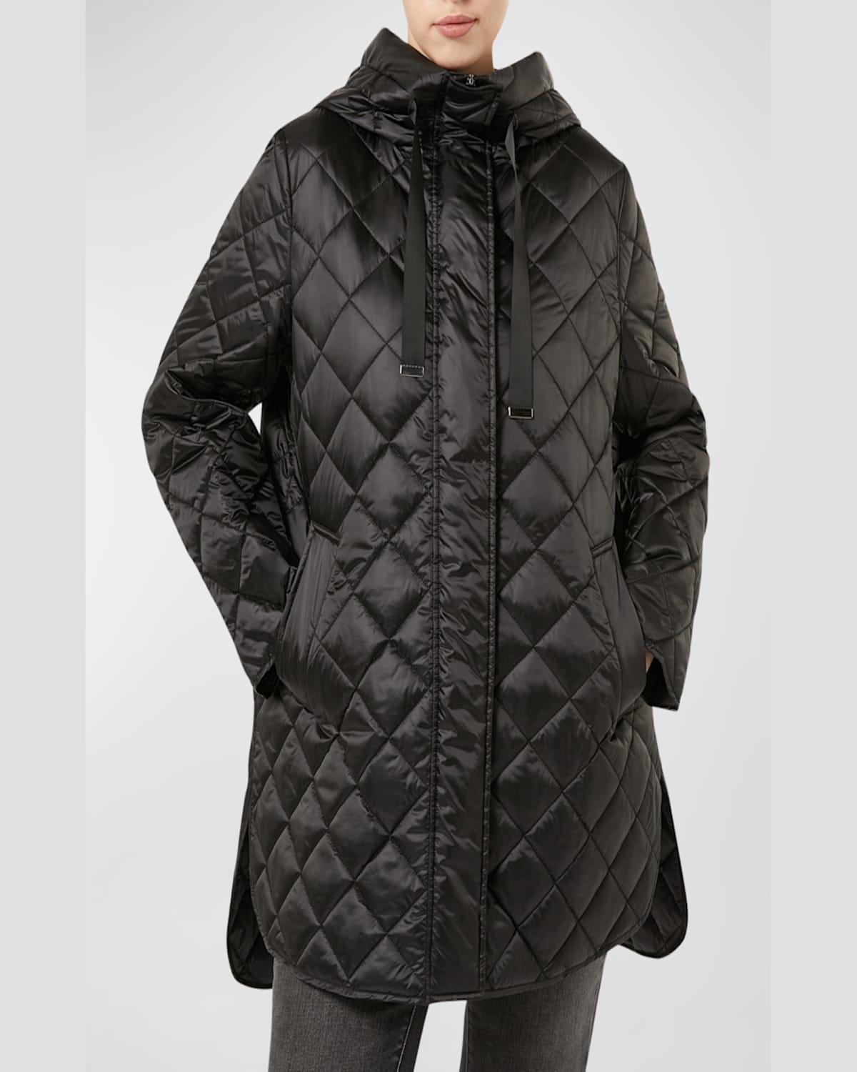 Plus Size Blasone Quilted Hooded Parka