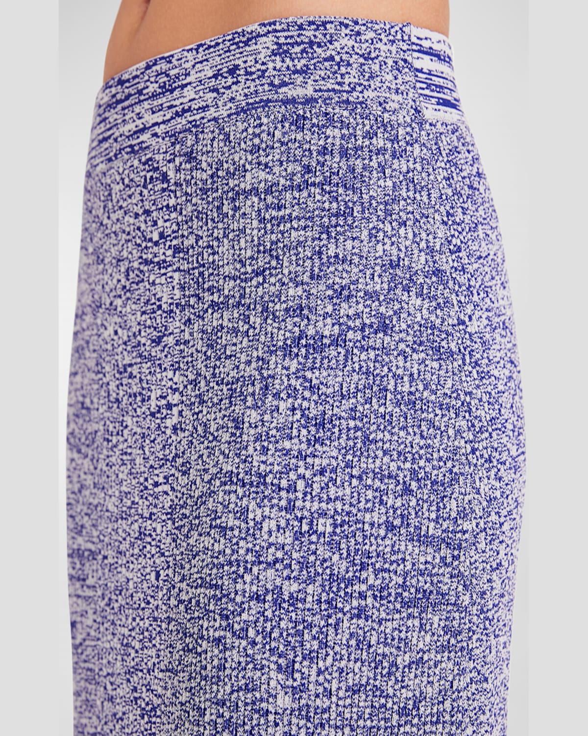 Claude Flared Ribbed Knit Midi Skirt