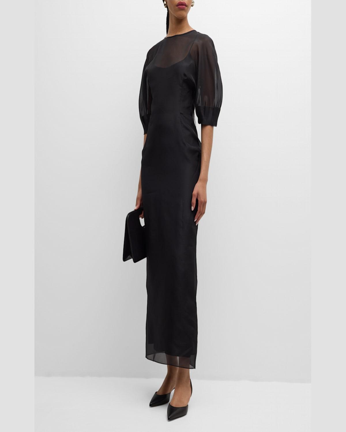 Coretta Sheer Organza Midi Dress