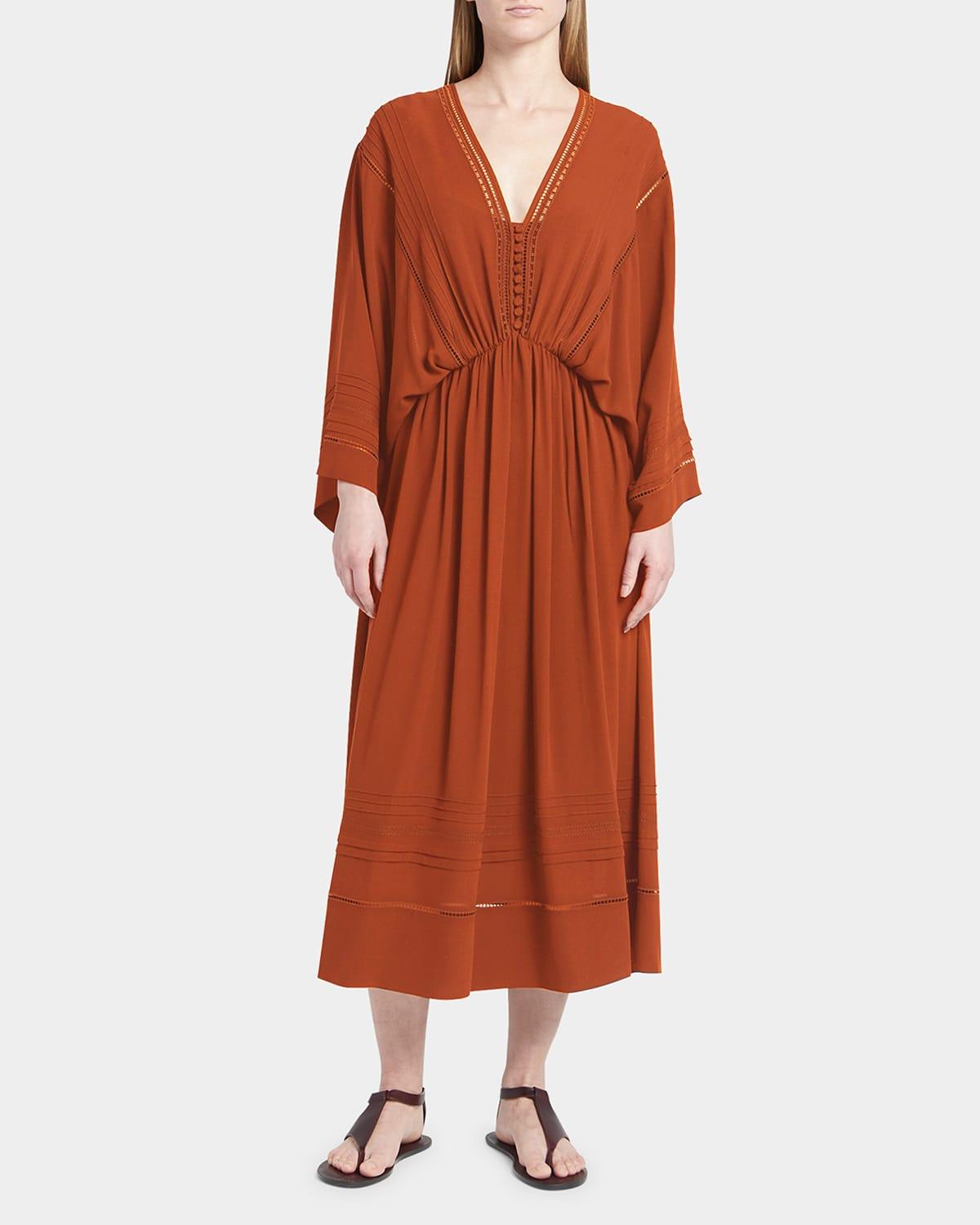 Abito Henrietta Crepe Sable Midi Dress