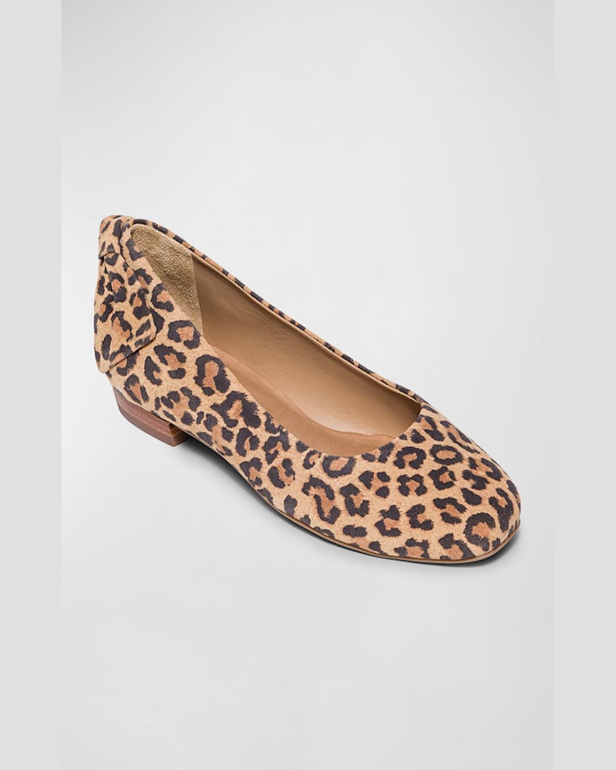 Leopard Bow Ballerina Flats