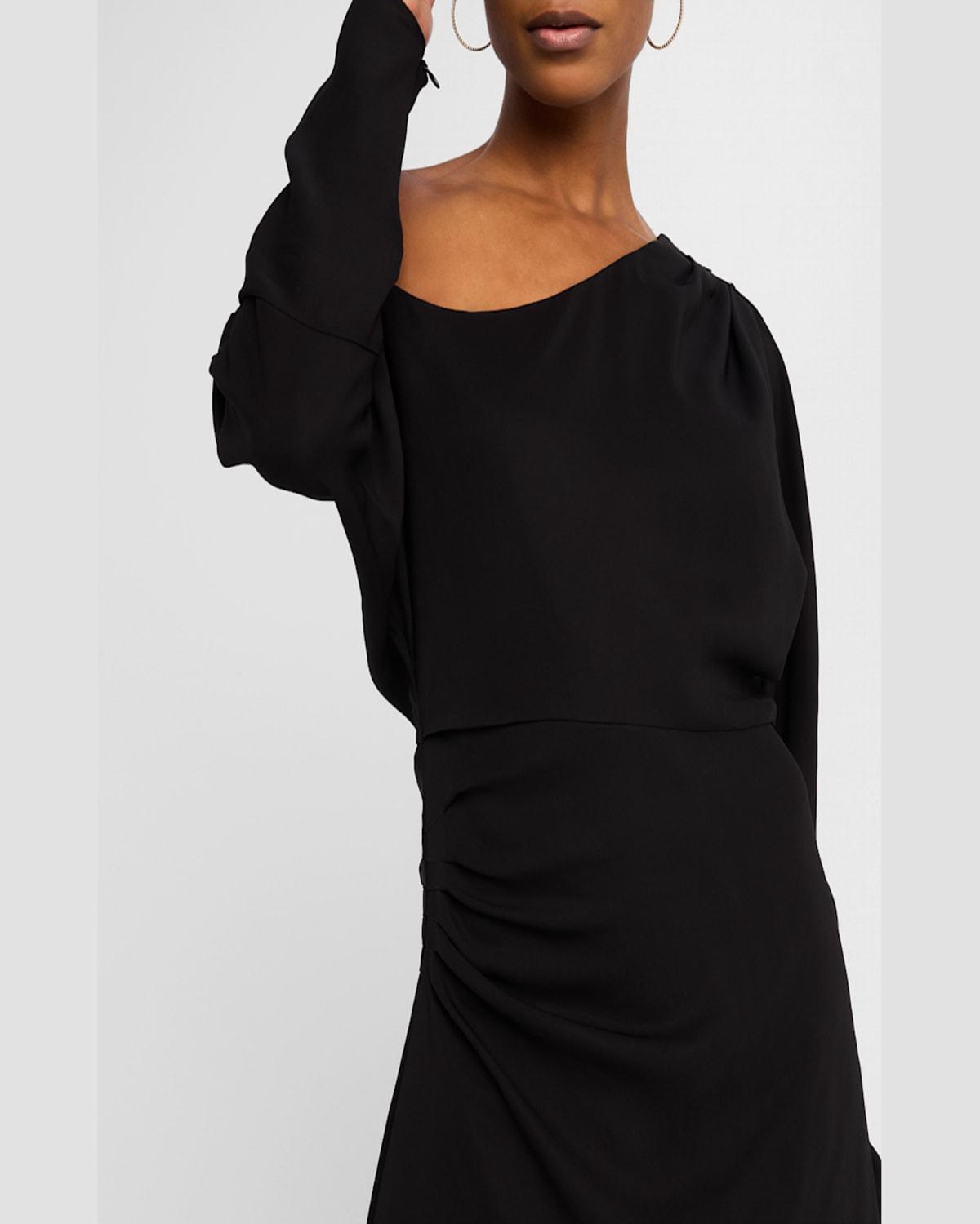 Georgie One-Shoulder Crepe Mini Dress