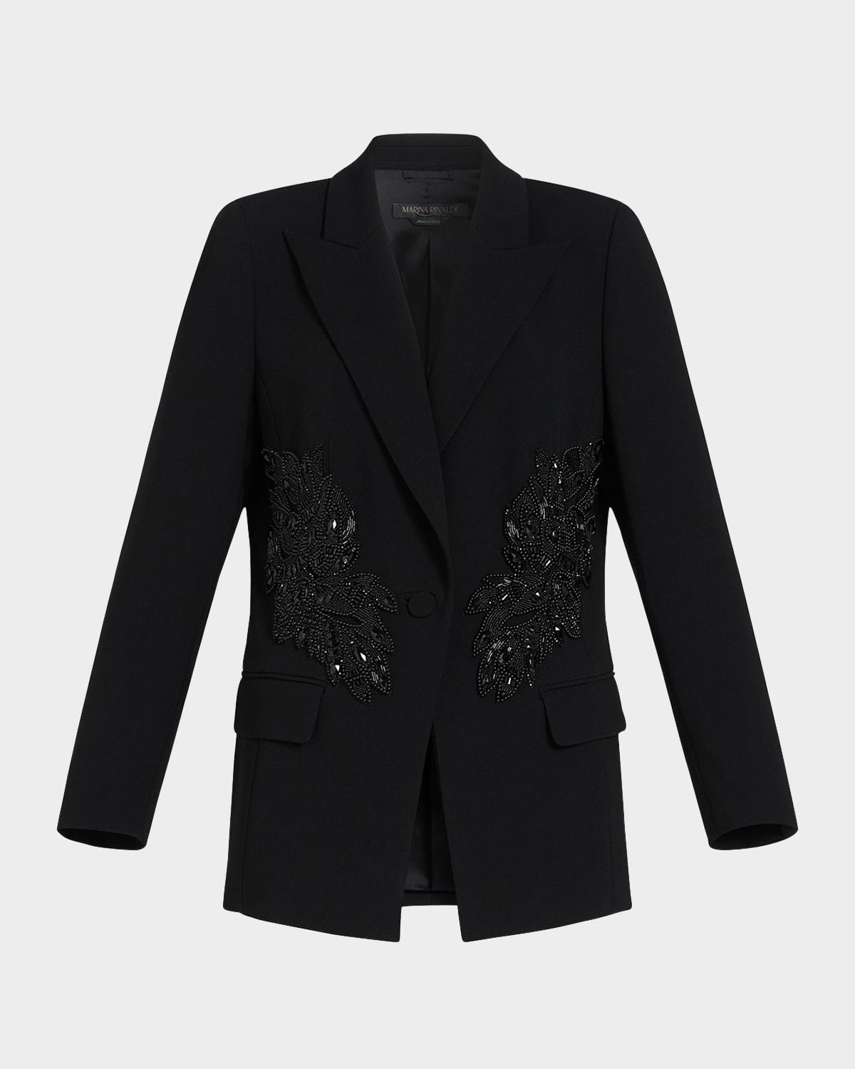 Plus Size Monique Beaded Single-Button Blazer