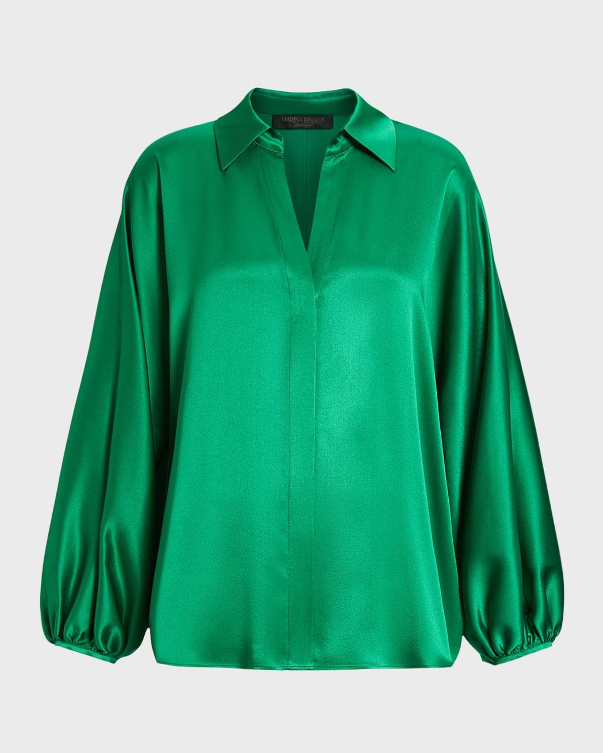 Plus Size Acanto Blouson-Sleeve Blouse