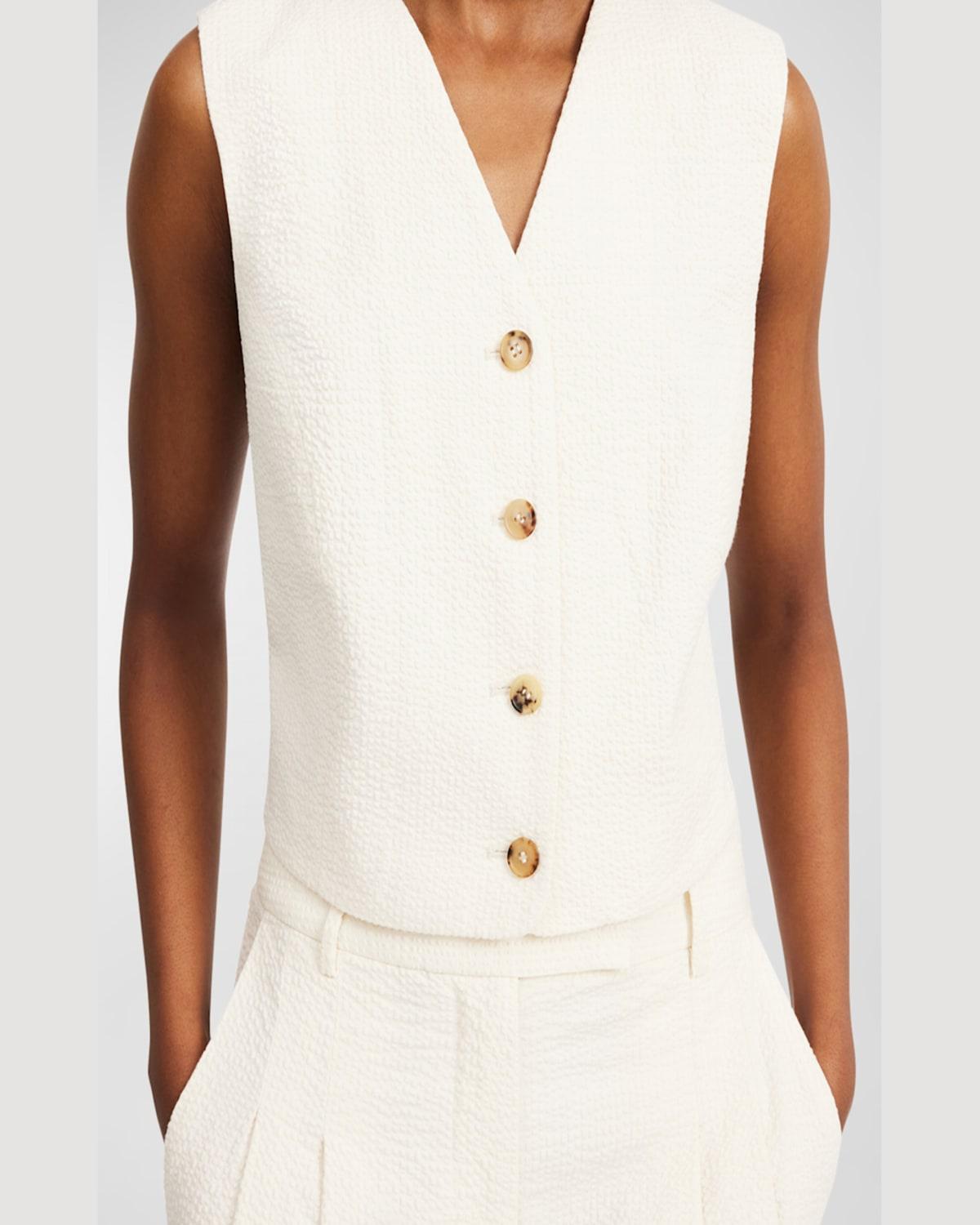 Blaire Cropped Seersucker Vest