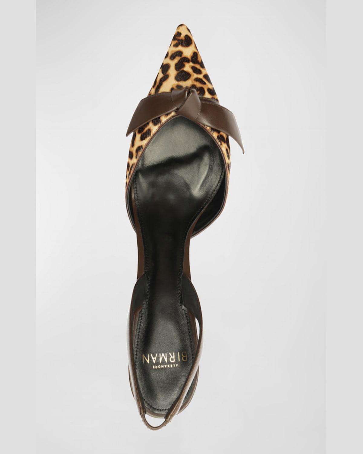 Clarita Bell Leopard Bow Halter Pumps