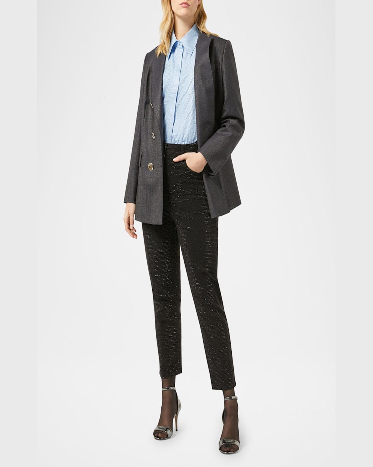 Plus Size Talpa Double-Breasted Wool Blazer