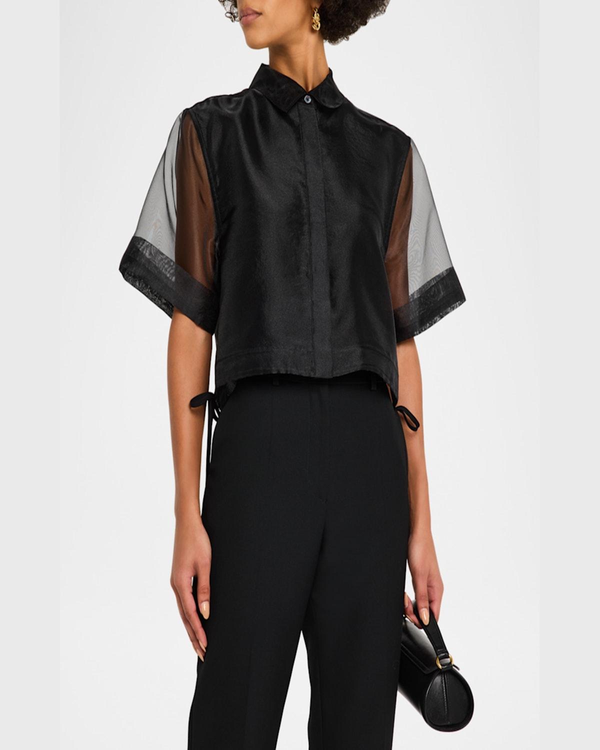 Ryett Short-Sleeve Cropped Shirt