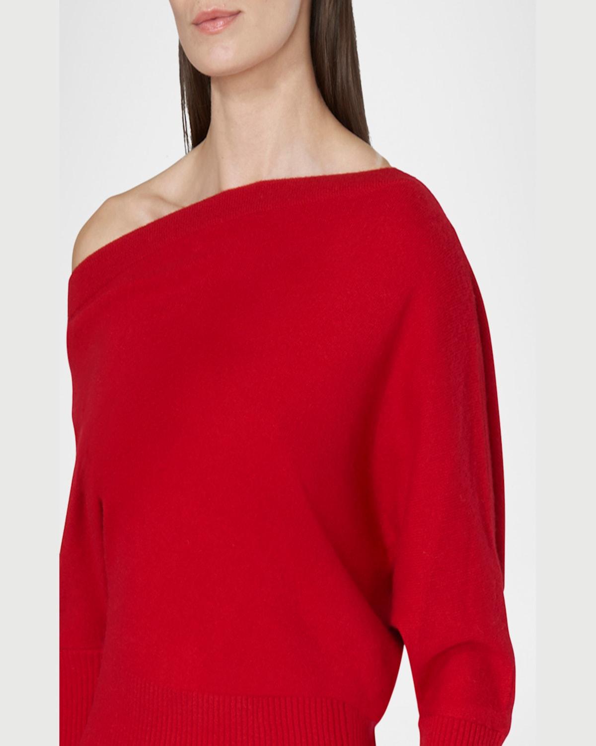 Paxi Off-The-Shoulder Cashmere Sweater