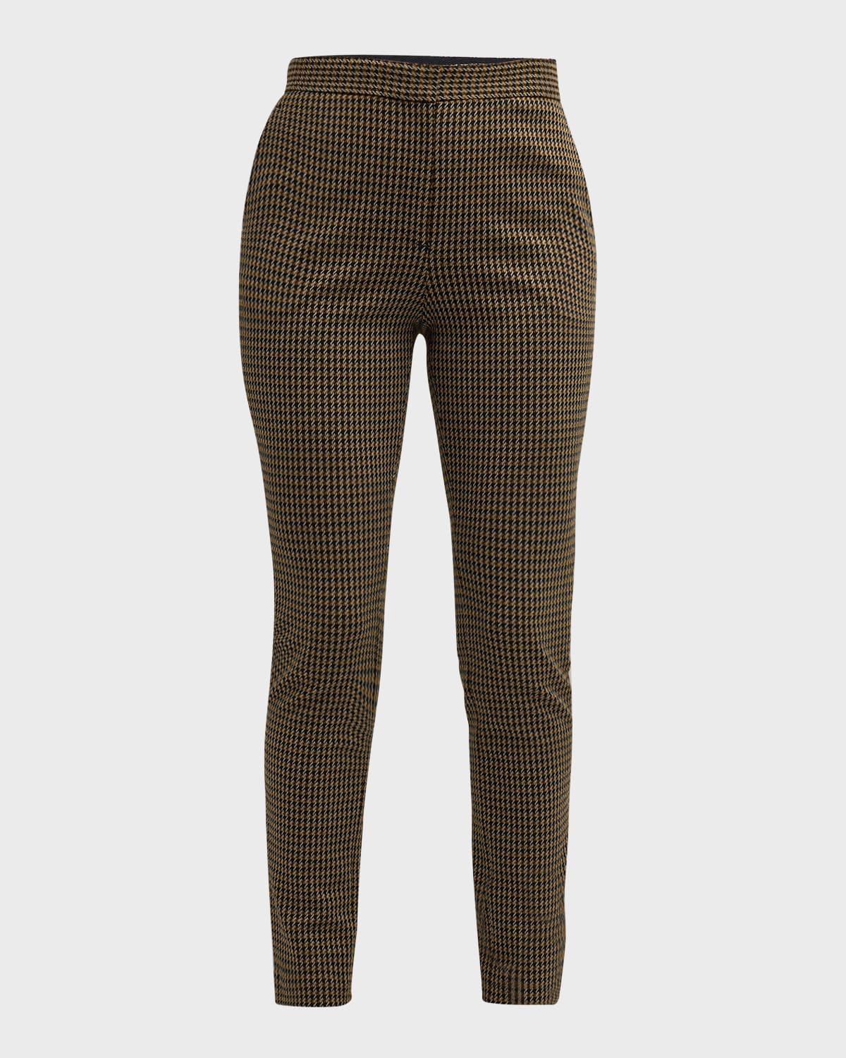 Houndstooth Cropped Skinny Pants