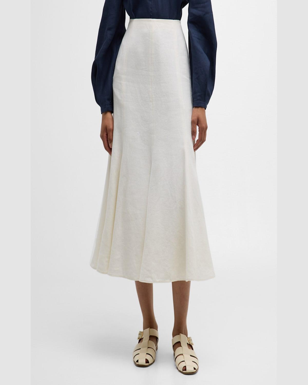 Amy Linen-Blend Maxi Skirt