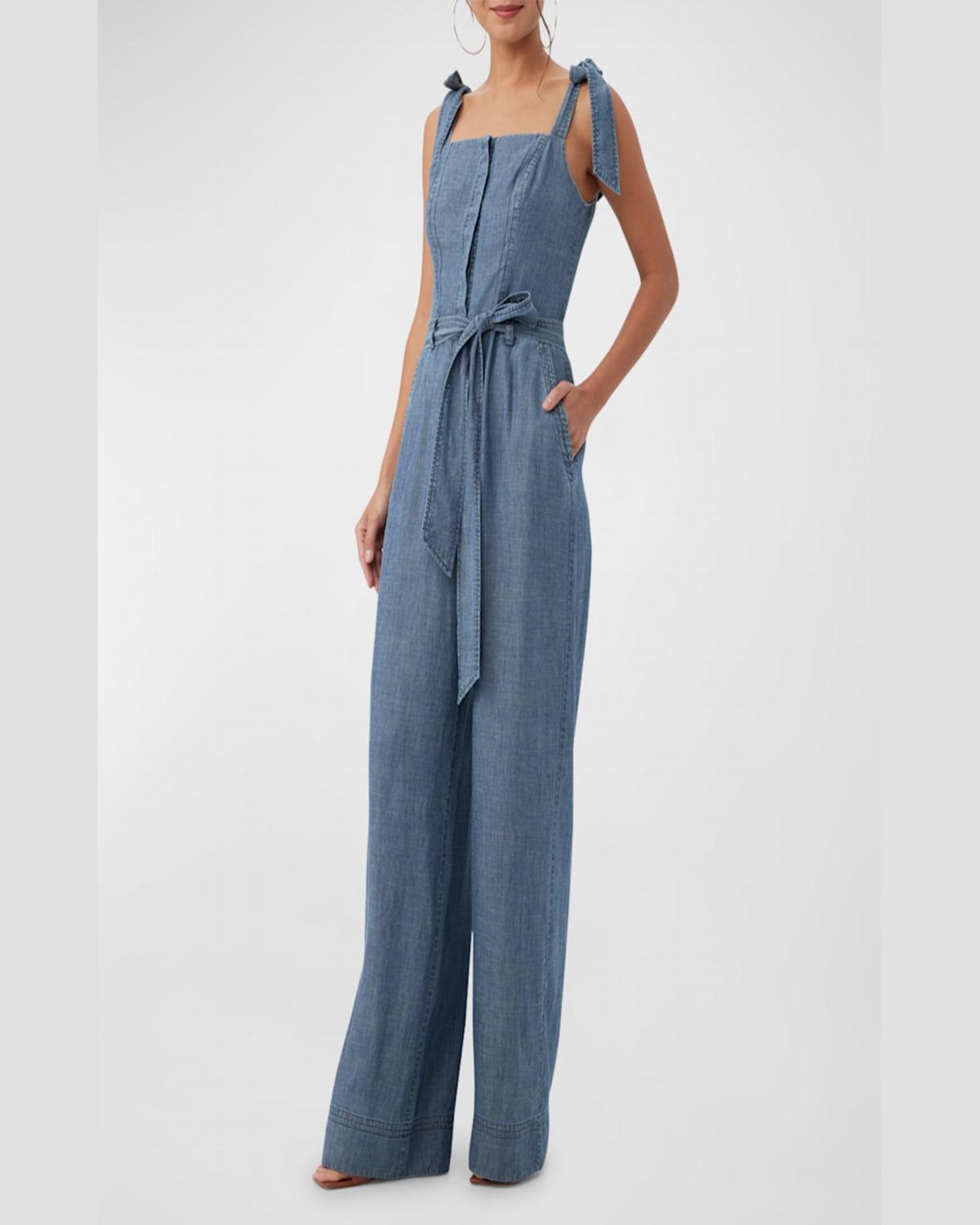 Pago Pago Wide-Leg Chambray Jumpsuit