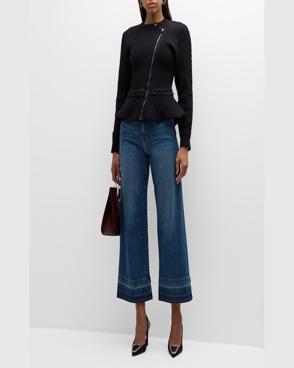 Jude Mid-Rise Cropped Wide-Leg Denim Jeans