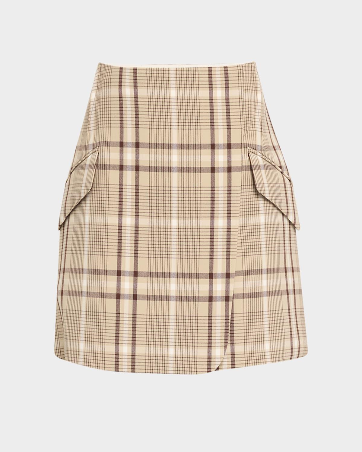 Payton Plaid Wrap Skirt