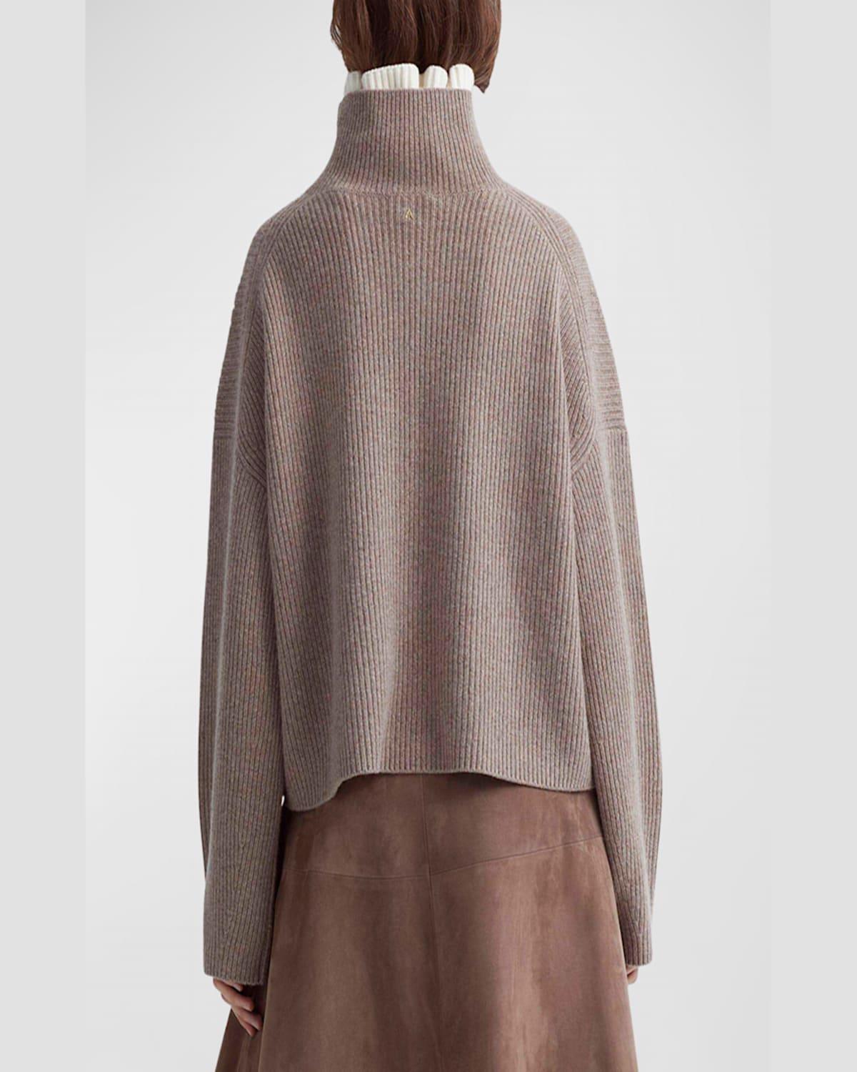 Zoppez Ribbed Turtleneck Cashmere Sweater