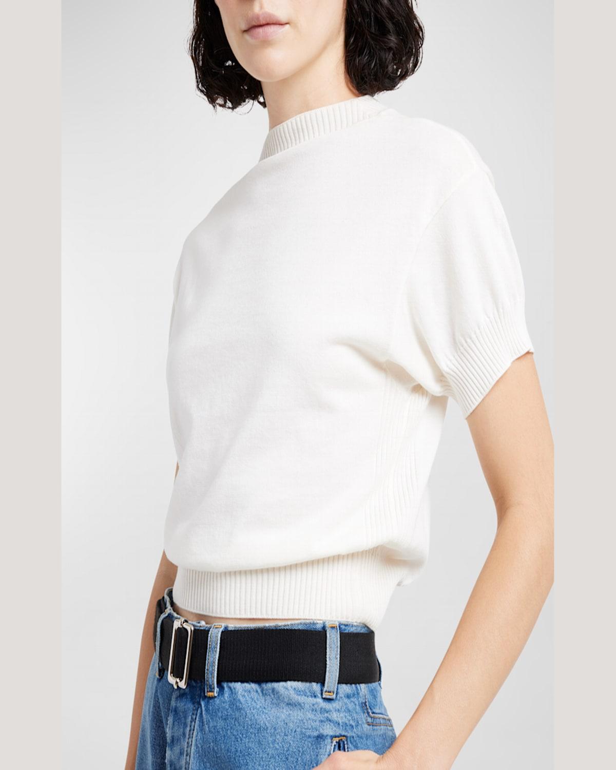 Mock-Neck Knit Top