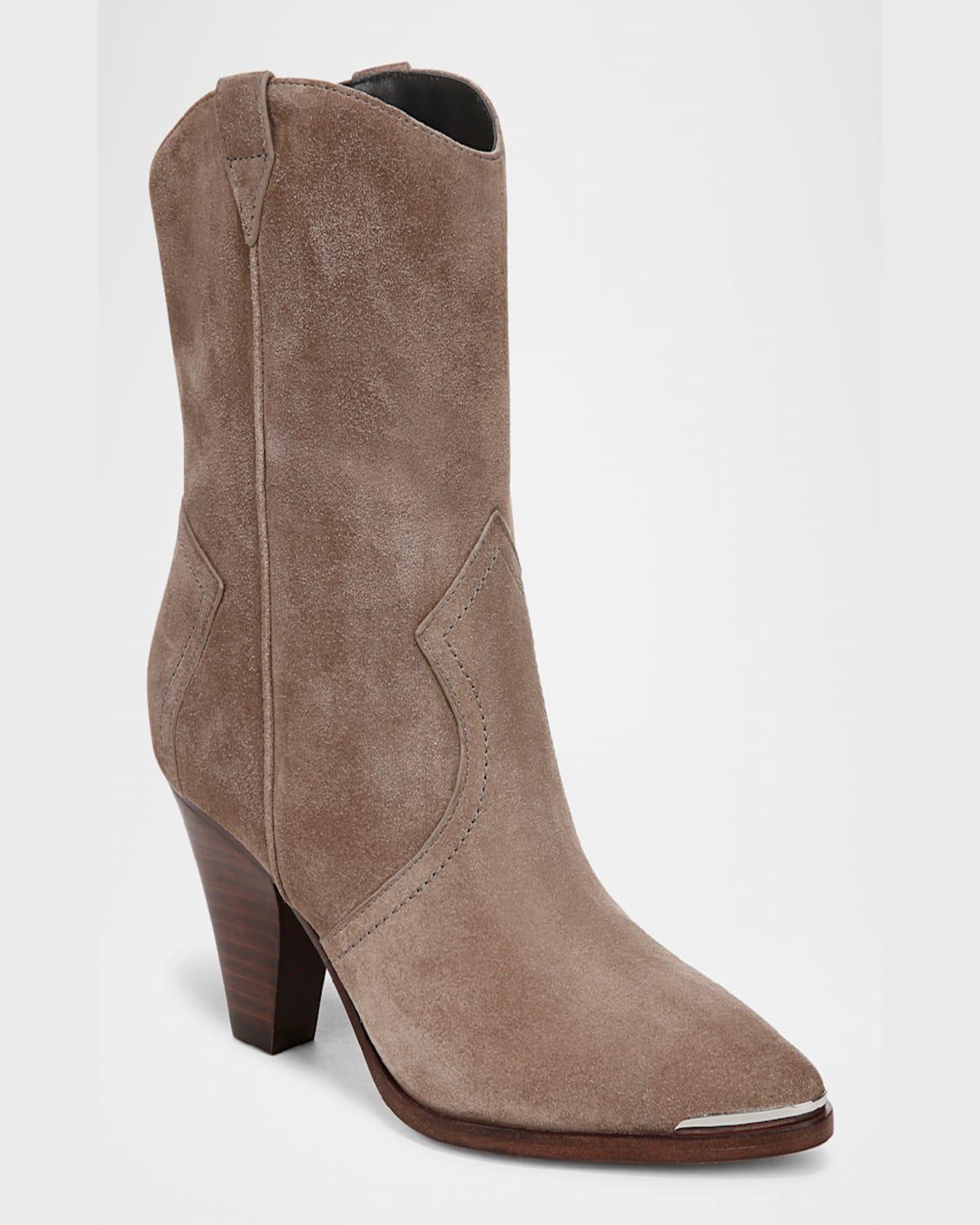 Cody Suede Western Ankle Boots