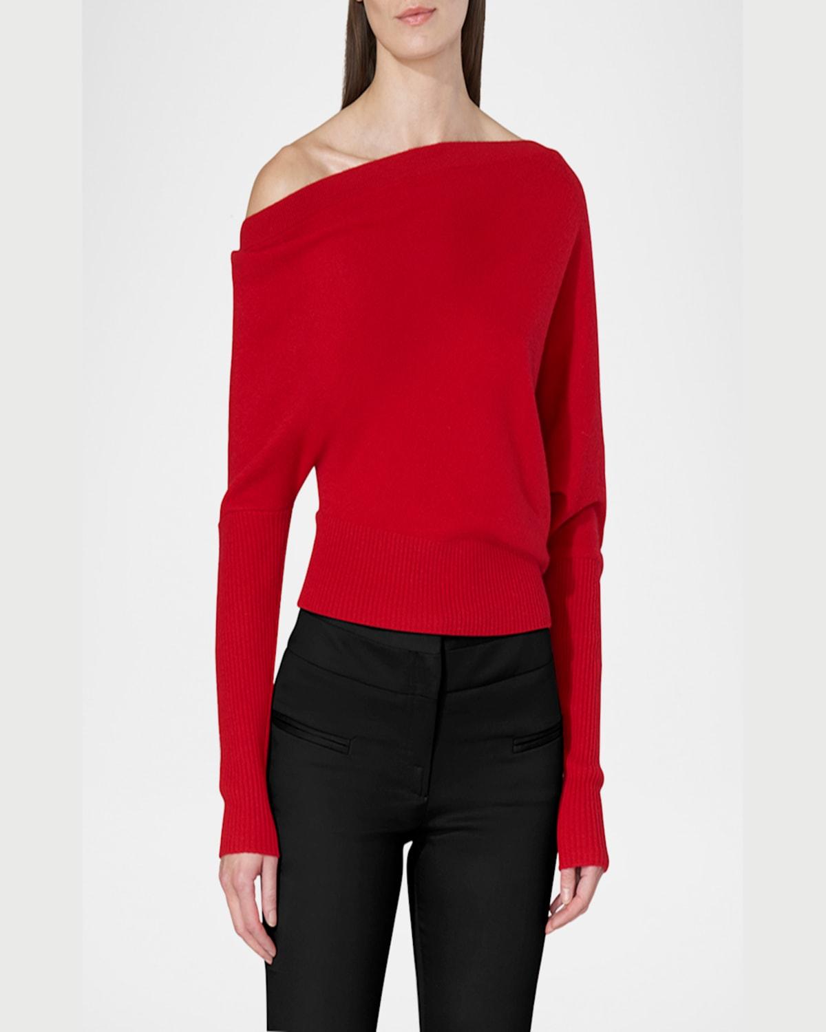 Paxi Off-The-Shoulder Cashmere Sweater