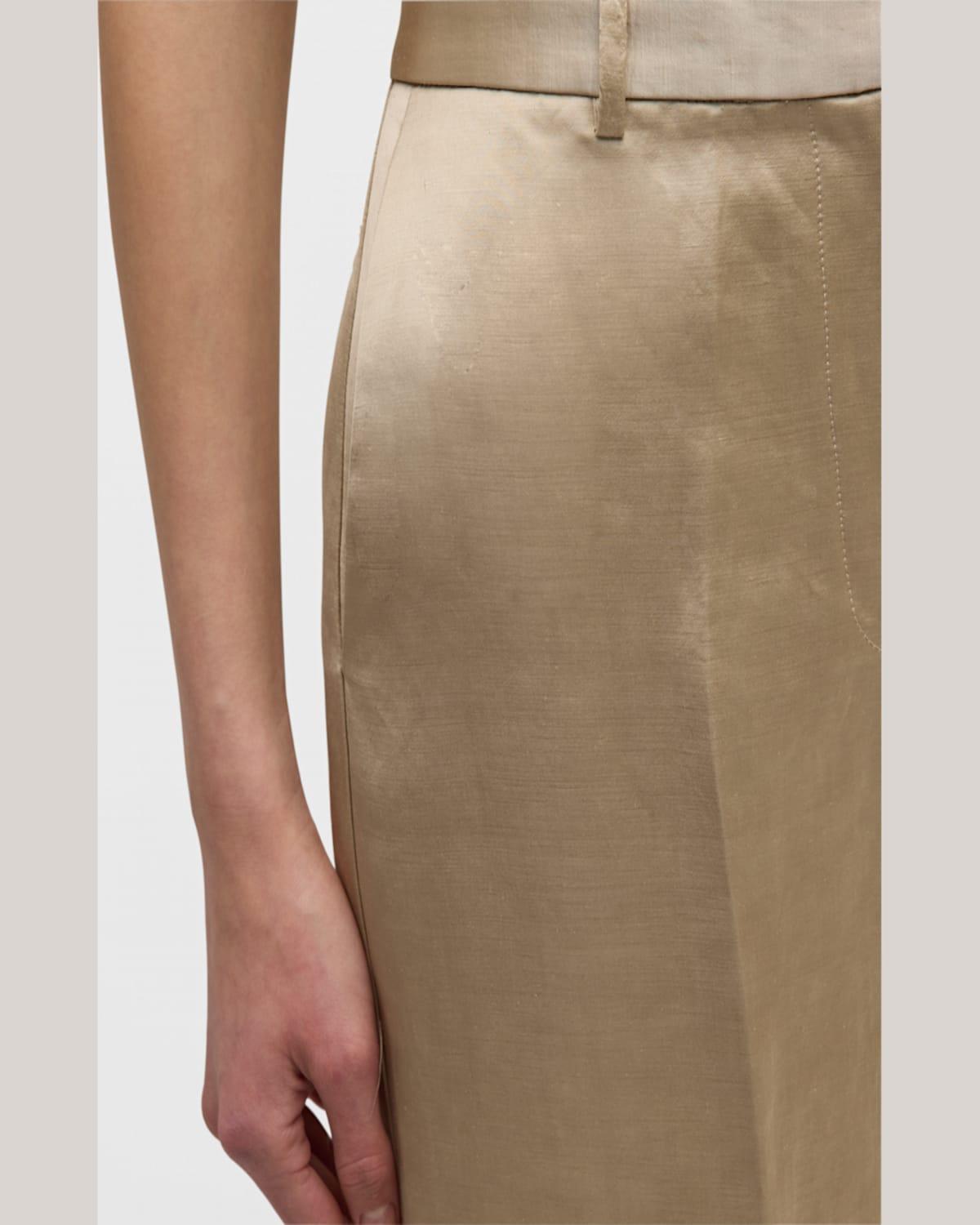 Mack Straight-Leg Satin Pants