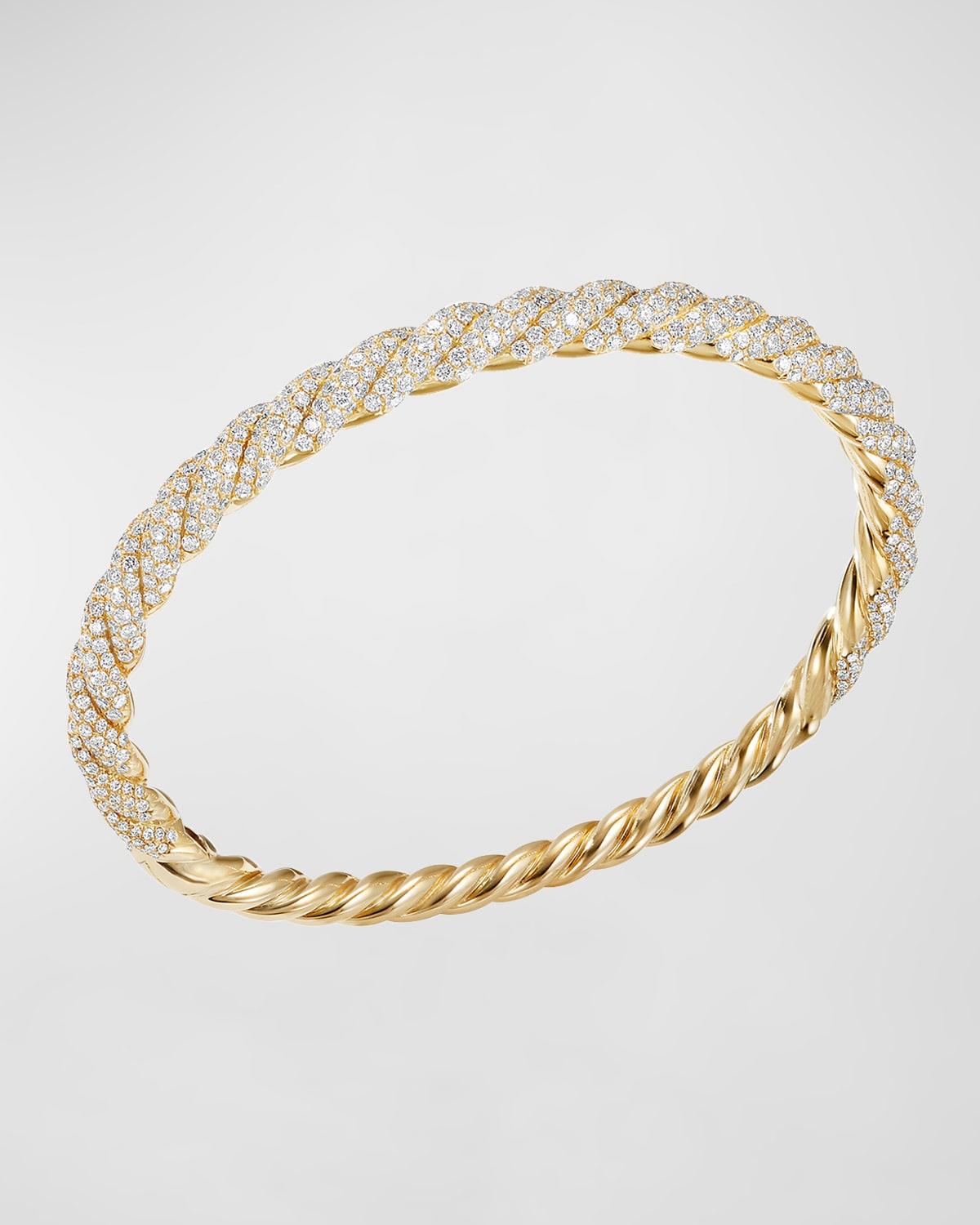 7mm Stax 18k Gold Diamond Twist Bracelet